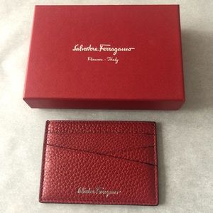 Salvatore Ferragamo Leather Cardholder (red)